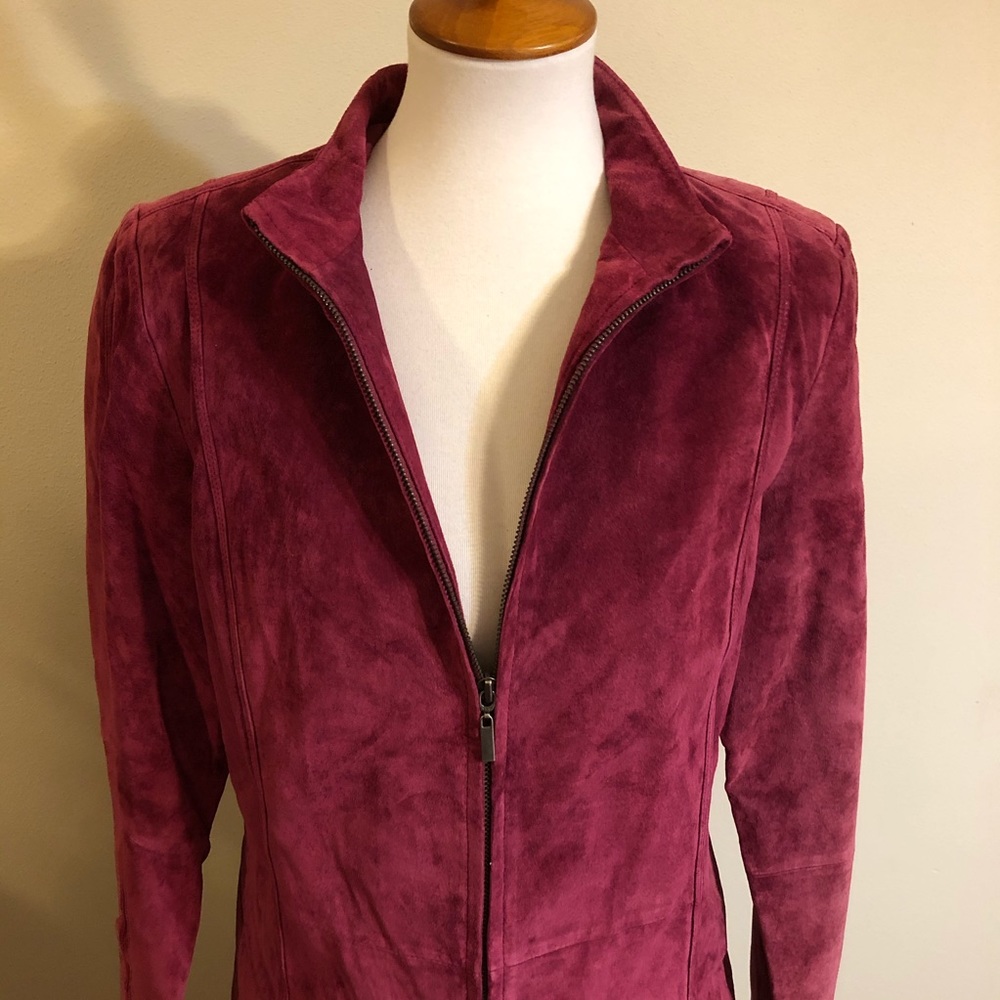 Genuine Leather Charter Club Purple Pink Jacket